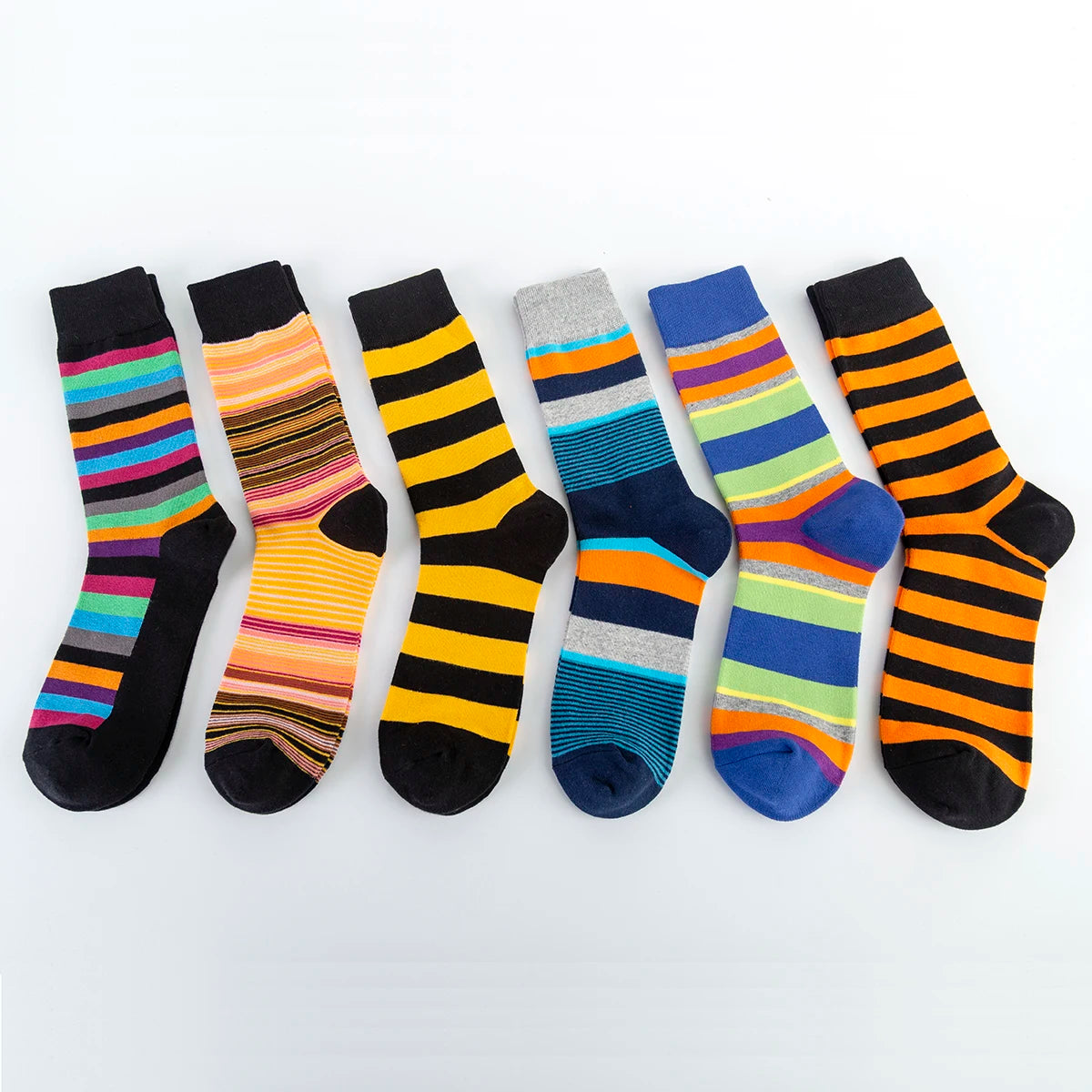5-6 Pairs New High Quality Combed Cotton Men Socks Women Happy Fashion Novelty Skateboard Crew Casual Funny Socks for Men