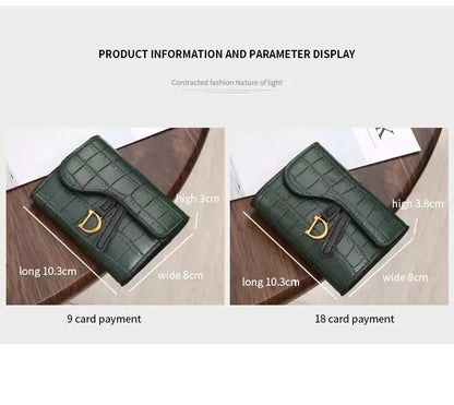 Women Luxury Card Holder Short Walet MiniPU Letter Wallet Multi Card Card Holder SmalMulti Functiona Clutch Bag