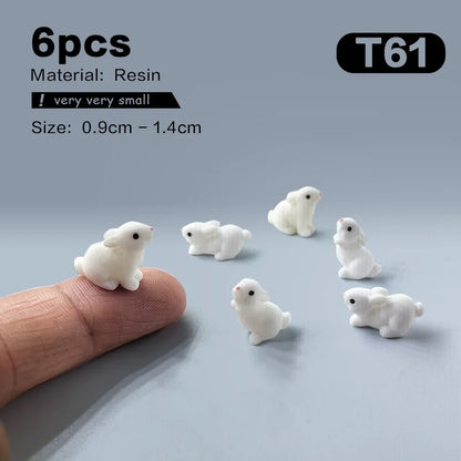 2025 Hot Easter Cute Rabbit Figurine Diy Landscape Home Kawaii Room Decor Miniature Fairy Garden Decoration Accessories Modern