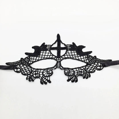Black Color Sexy Women Lace Masquerade Mask for Carnival Halloween Half Face Cosplay Masks Festive Animal Party Supplies