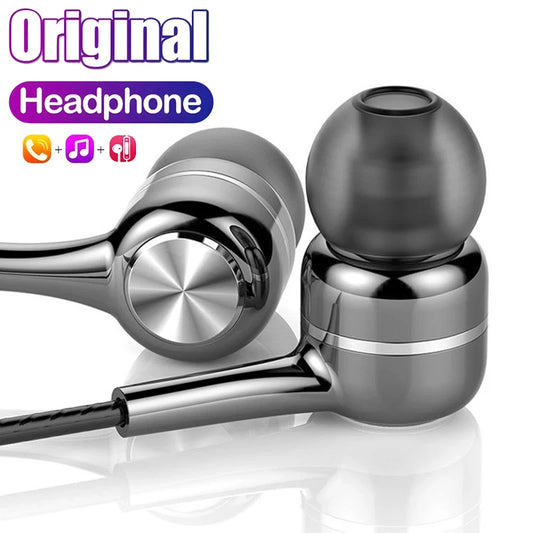 3.5mm Wired Earphone In Ear Headset HIFI Heavy Bass Earbuds Monitor Sports Headset Stereo Music Gaming Headphone with Microphone