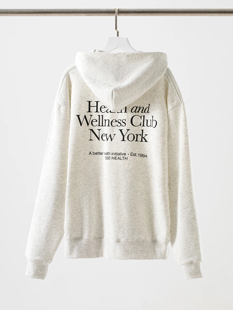Letter Printed Sport Sweatshirts For Women Loose Casual Long Sleeve Hooded Sweatshirt 2024 New Streetwear Fashion Pullover Tops