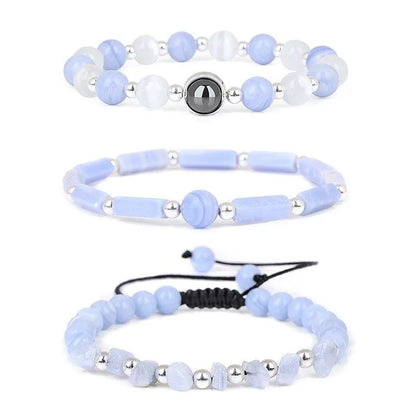 3pcs/Set Body-Purifying Amethyst Bracelet for Weight Loss, Yoga, and Meditation - Healing Stone Jewelry for Women and Men