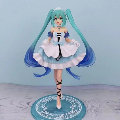 New Anime Miku Cute Kawaii Virtual Singer Miku Manga Statue Figurines Pvc Action Figure 15~25cm