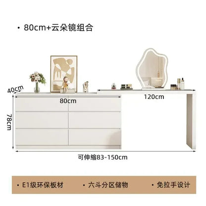 Luxury Dressing Table Drawer White Makeup Mirror Corner Desk Dresser Table Cabinet Organizers Storage Penteadeira Home Furniture