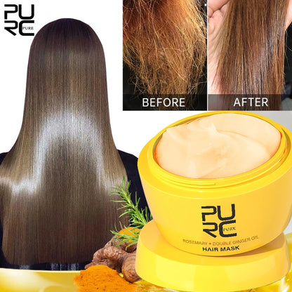 PURC Ginger Hair Mask Rosemary Hair Treatment Smoothing Repair Damaged Nourish Masks Hair Care Products