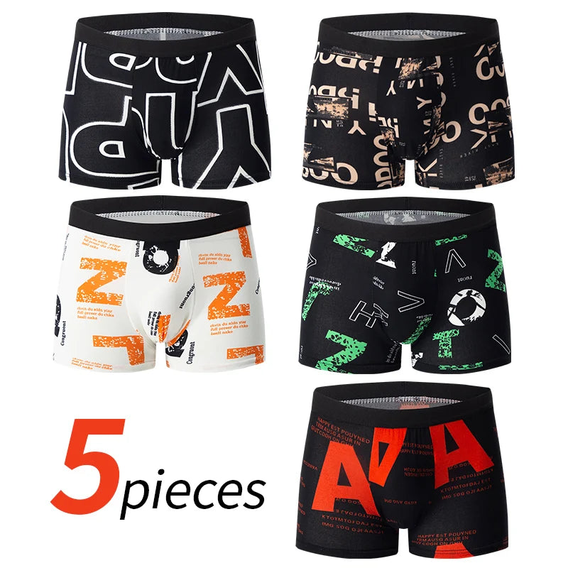 10 Men's Boxer Underwear Black Gold Random Soft And Comfortable Skin-friendly Joker Four Seasons Selling Adolescent Shorts