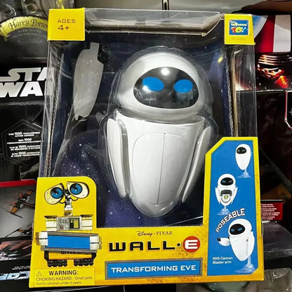 Disney Original Thinkway Toys WALL E Transforming EVE Robot Action Figure Model Toy Kid Christmas Gift for Children Collection