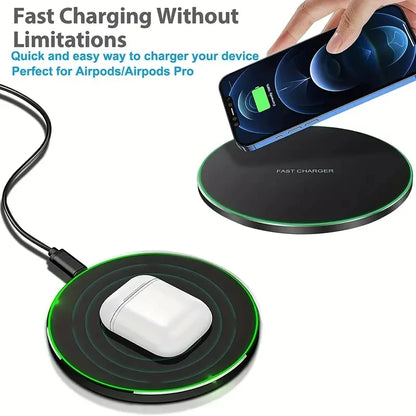 30W Fast Wireless Charger Pad for iPhone 14 13 12 11 Pro Max Samsung Galaxy S22 S21 S20 S10 S9 Xiaomi Wireless Charging Station