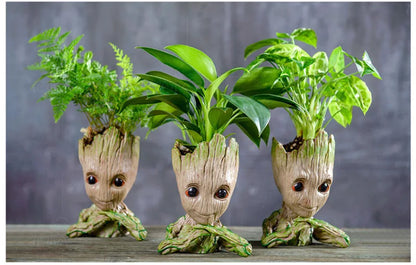 Modern Vases For Flowers Pot Groot Garden Pots Planters Anime Figurines Home Decoration Accessories Office Storage Pen Case
