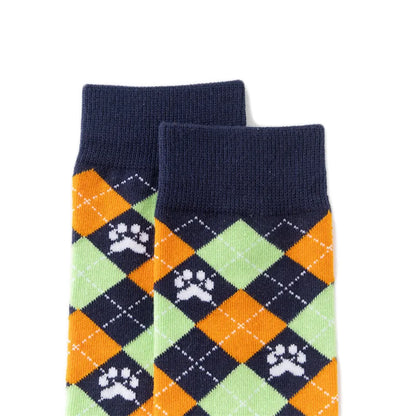 1 Pairs New Funky Skull Socks Men Tiger Cartoon Alien Novelty Hip Hop Orange Crazy Trend Socks Gift
