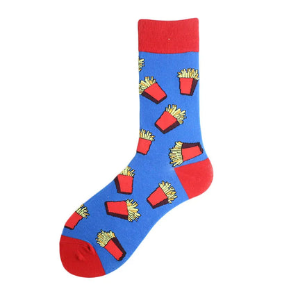 Happy Design Funny Socks Men Unisex Sheep Beer Dinosaur Pattern Sokken  Divertidos Jacquard Calcetines Unisex Hip Hop Skateboard