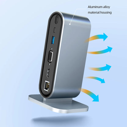 USB C Docking Station PD 100W USB C HUB Type C to HDMI-Compatible Adapter 4K 30Hz VGA RJ45 USB 3.0 HUB USB Splitter for MacBook