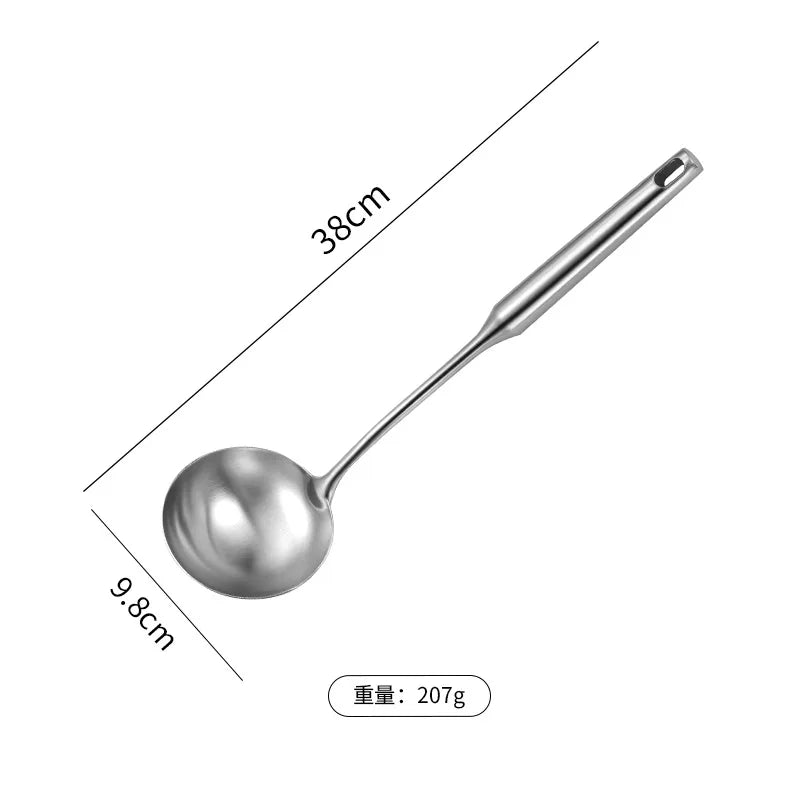 304 Stainless Steel Cooking Spatula Shovel Colander Rice Soup Spoon Thickened Anti-scald Kitchenware Cookware Accessories