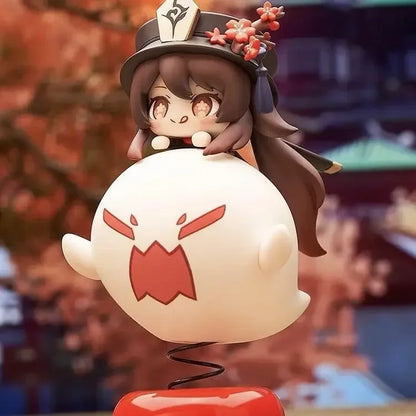 10cm Genshin Impact Figures Hu Tao Cute Cartoon Grils Figurine Q Edition Model Pvc Statue Doll Collection Ornament Gifts Toys