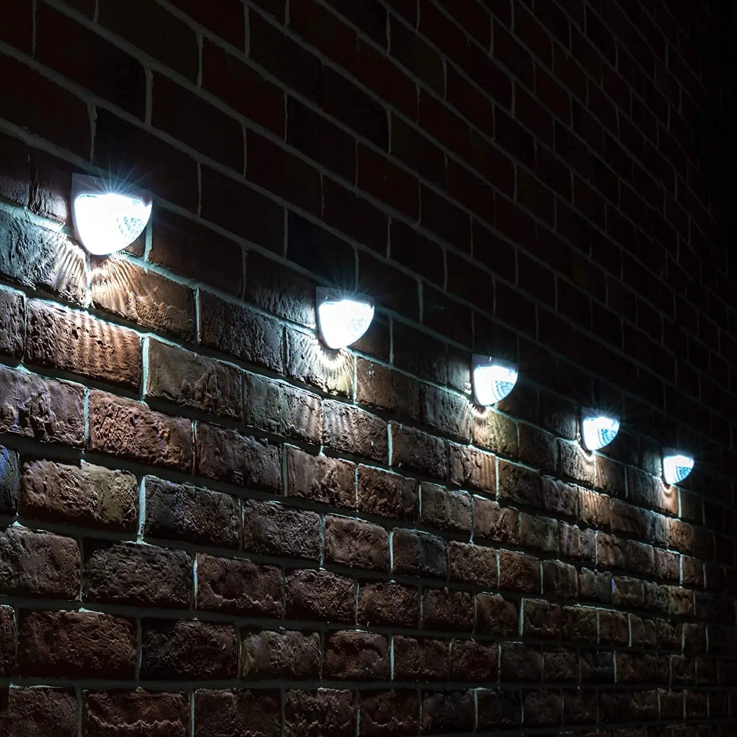 LED Solar Fence Lights Outdoor Waterproof Wall Lights Corrugated Lights for Fence Terrace Garden Path Decorative Lights