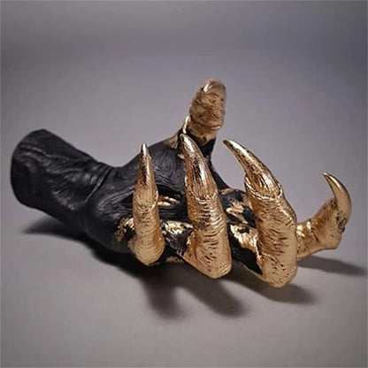 Gothic Witch's Hand Statues Creative Resin Ornament Aesthetic Wall Keys Hanging Rack Bag Hangers Wall Art Sculptures Home Decor