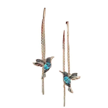 1 Pair New Fashion Little Bird Drop Long Hanging Earrings for Women Elegant Girl Tassel Earring Stylish Jewelry