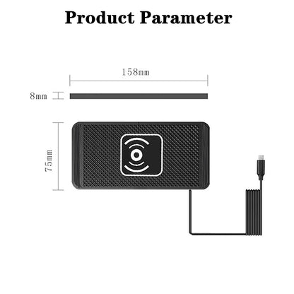 Car Wireless Charger Silicone Non Slip Pad for iPhone 15 14 13 12 Pro Max Car Wireless Charging Pad Fast Charging Station