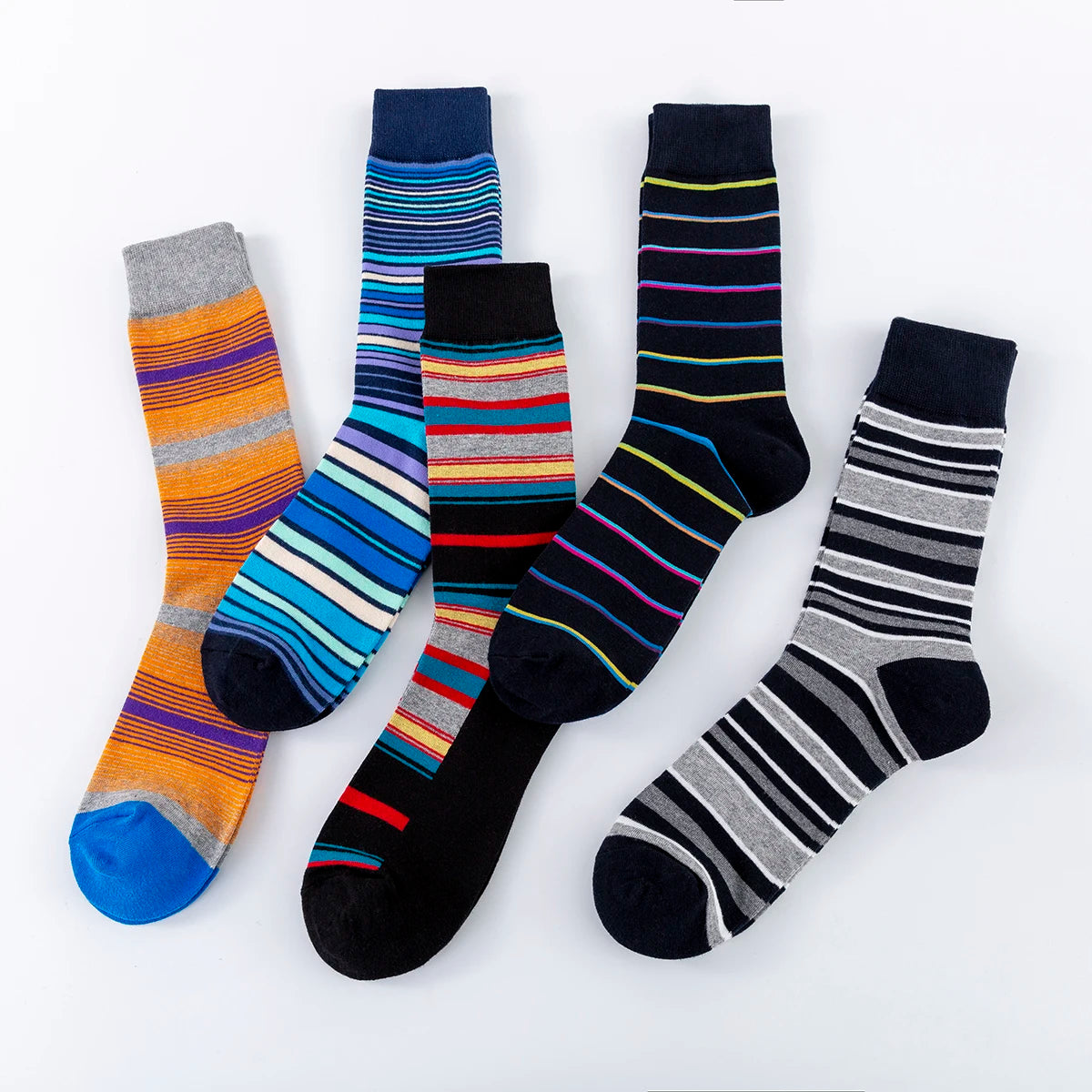 5-6 Pairs New High Quality Combed Cotton Men Socks Women Happy Fashion Novelty Skateboard Crew Casual Funny Socks for Men