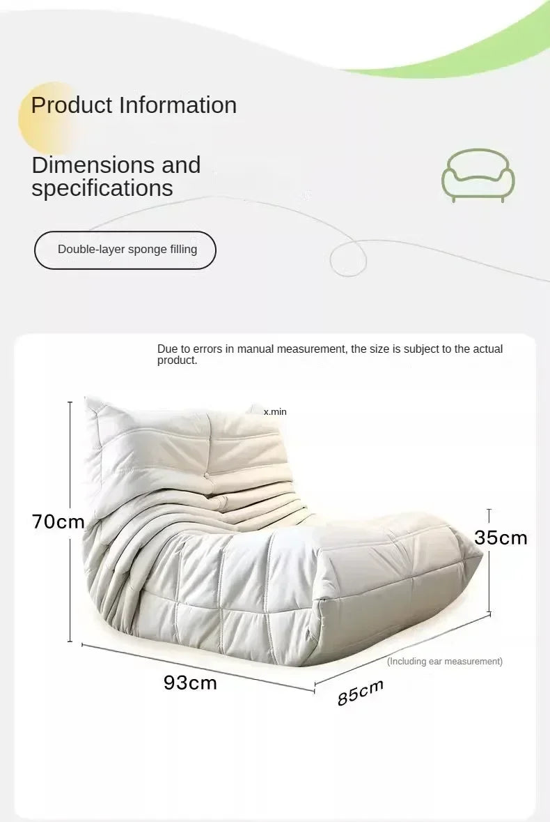 Caterpillar Lazy Sofa Sleepable Balcony Bedside Single Ins Style Clothing Store Beauty Salon Sofa Chair Sofas for Living Room