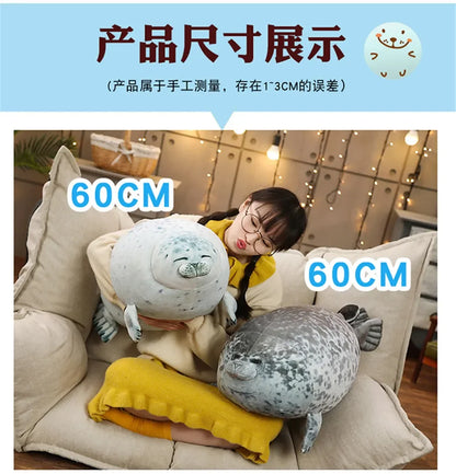 Hot 3D Novelty Throw Pillows Cute Real Life Sea Lion Plush Toys Soft Seal Plush Stuffed Plush Housewarming Party Hold Pillow