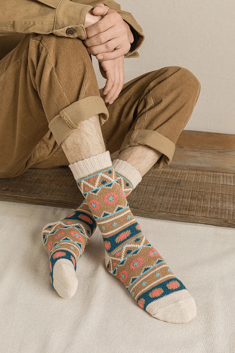 5Pairs New Design Witner Socks Thick Warm Christmas Socks Man Women Couple Socks Free Size 9022