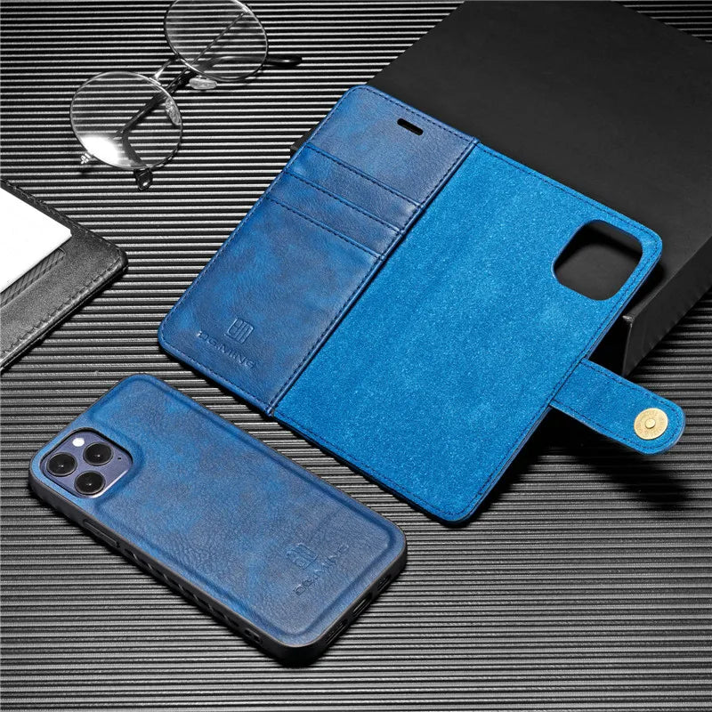 Detachable Magnetic Leather Phone Case for IPhone 16 Pro Max 15 12 13 11 14 Plus XS XR X SE 2022 Wallet Card Holder Cover Coque