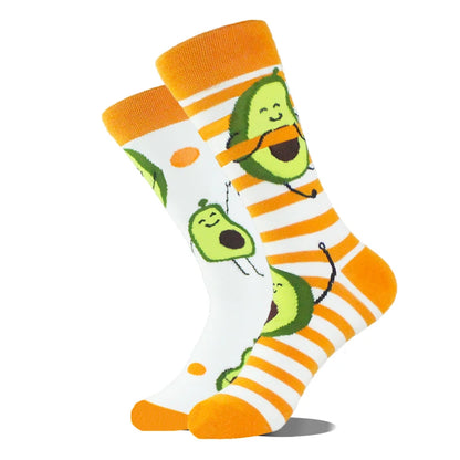 AB Happy Cotton Funny Socks Men Beer Panda Duck Crazy Design Sokken Unisex Novelty Plant Piano Crew Skateboard Calcetines Hombre