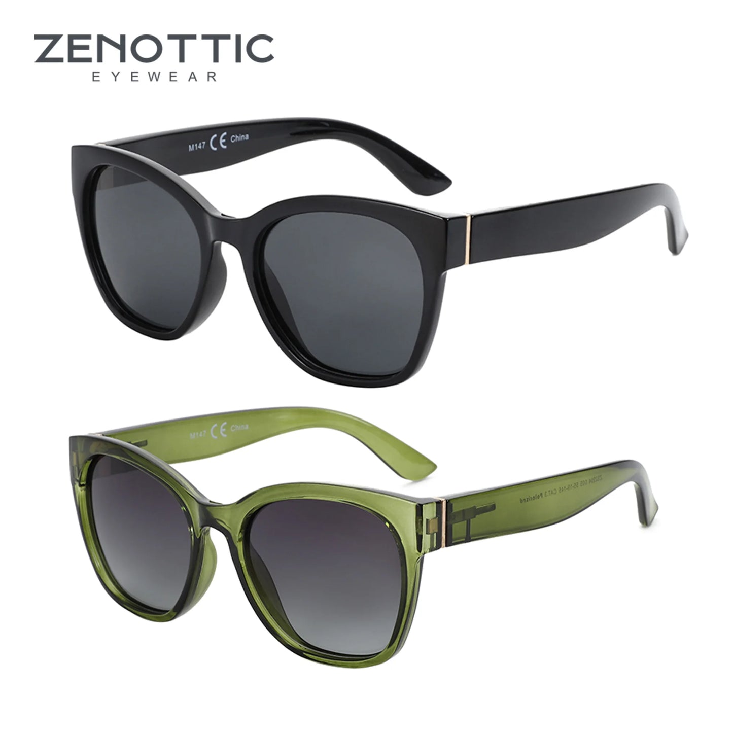 ZENOTTIC Original Thick Butterfly Frame Polarized Sunglasses for Women Chunky Uv400 Protection Shade Sun Glasses