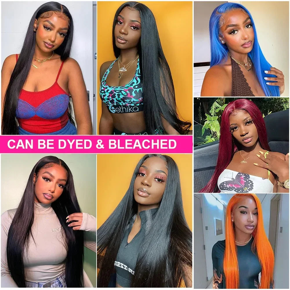 Glueless Bone Straight 4X4 Hd Lace Frontal Wig 13X6 13X4 Black Lace Front Wig Human Hair 5x5 Natural Brazilian Transparent Wigs