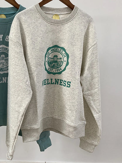 Letter Printed Sport Sweatshirts For Women Loose Casual Long Sleeve Hooded Sweatshirt 2024 New Streetwear Fashion Pullover Tops