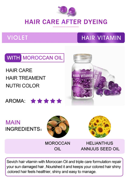 30Pcs Anti Hair Loss Hair Vitamin Capsule Oil Keratin Complex Oil Smooth Silky Hair Serum Hair Mask Repair Frizz Damaged Sevich