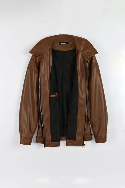 Mauroicardi Spring Autumn Cool Luxury Short Black Soft Light Pu Leather Jacket Men Zipper Casual Mens Jackets and Coats Fashion