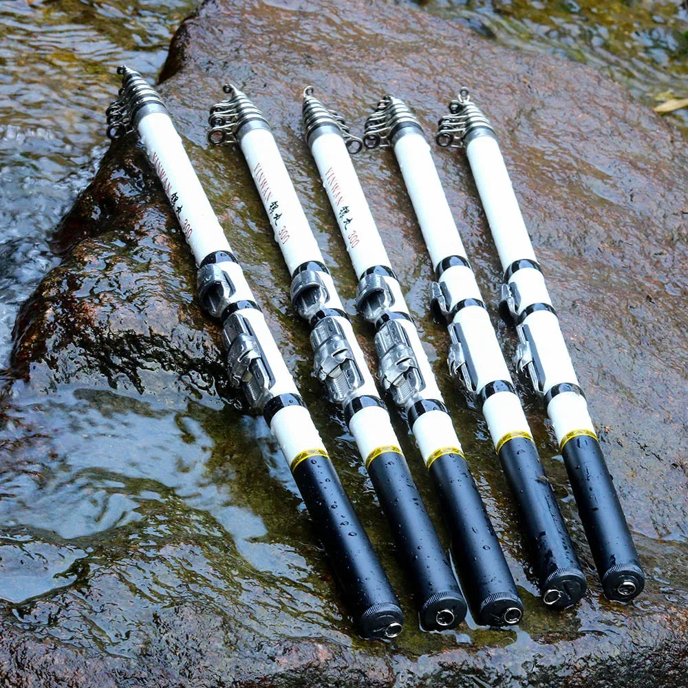 JOSBY Carbon Fiber Spinning Fishing Rod Telescopic Mini Pole 3M 2.7M 2.4M 2.1M 1.8M 1.5M Fish Gear Tackle High Quality