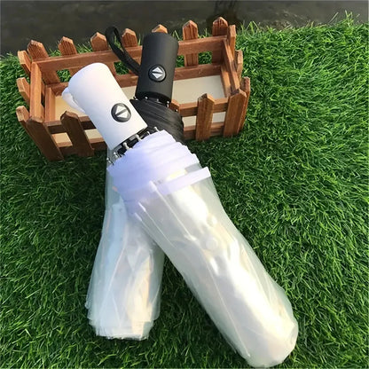 1Pc-Korean Transparent Umbrella Folding Automatic Open and Close Umbrella Mori Three-Fold Student Sunny Umbrella