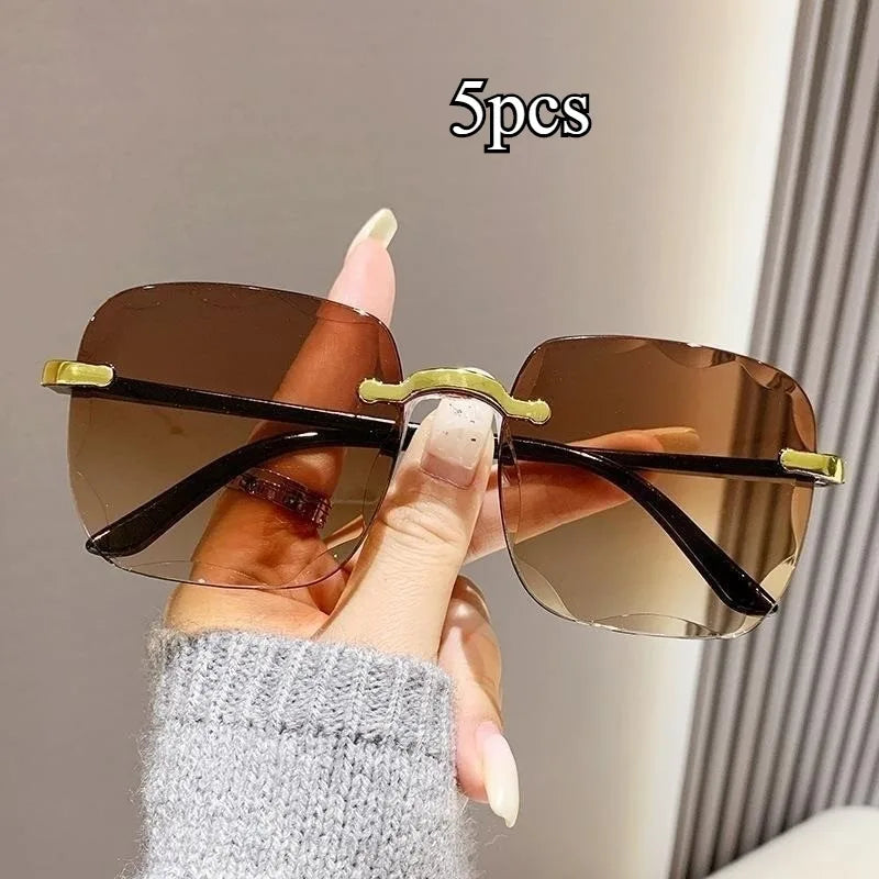 Large Frame Retro Women's Sunglasses Original Price Special Sale New UV Resistant UV400 Sunscreen Glasses Women's Sunglasses
