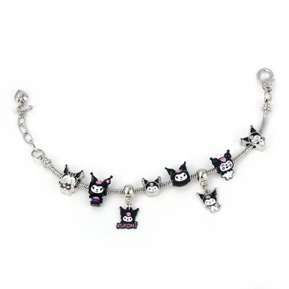 Kawaii Sanrio Pink Hello Kitty Melody Bracelet Pendant Girl Detachable DIY Bracelet Fans Gift Cosplay Props For Women Jewelry