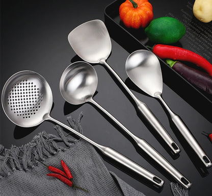 304 Stainless Steel Cooking Spatula Shovel Colander Rice Soup Spoon Thickened Anti-scald Kitchenware Cookware Accessories