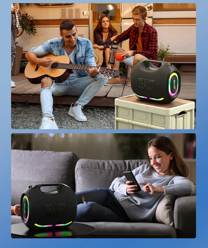 ZEALOT-ZE01 120W Big Power Wireless TWS Subwoofer Bluetooth Speaker High Volume Waterproof Portable Mobile Power HIFI Sound Qual
