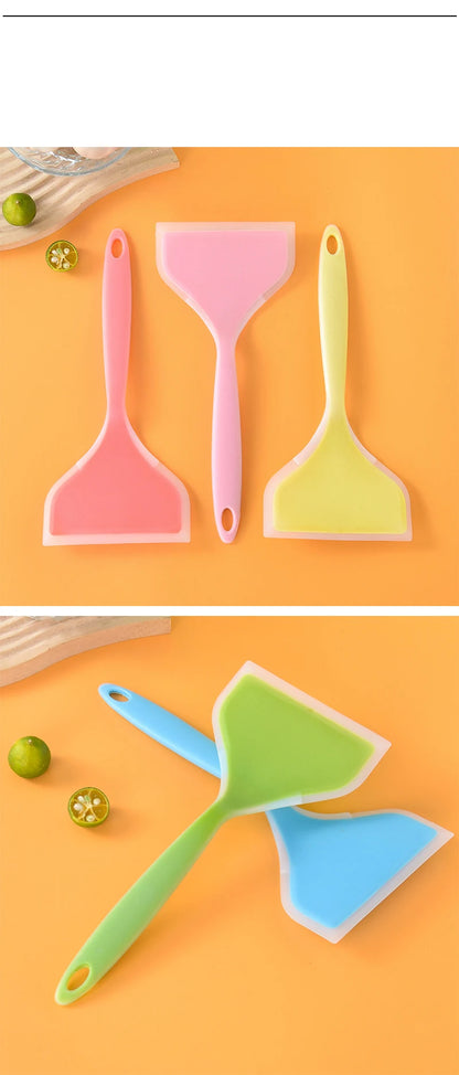 1PC Silicone Spatula Wide Mouth Non-stick Scraper Steak Beef Egg Cooking Spatula Pancake Baking Tools Kitchen Cooking Shovel