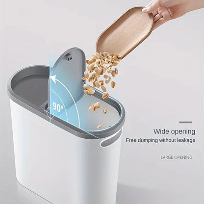 Home Trash Can with Lid Large Capacity Bathroom Garbage Bin Room Creative Press Type Gap Bin Kitchen Plastic Basket Garbage Can