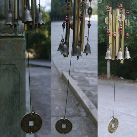 Wind Chimes Guardian Metal Aluminum Tubes Bell Wind Chime Creative Hollow Home Garden Wall Hanging Decoration Handmade Gift