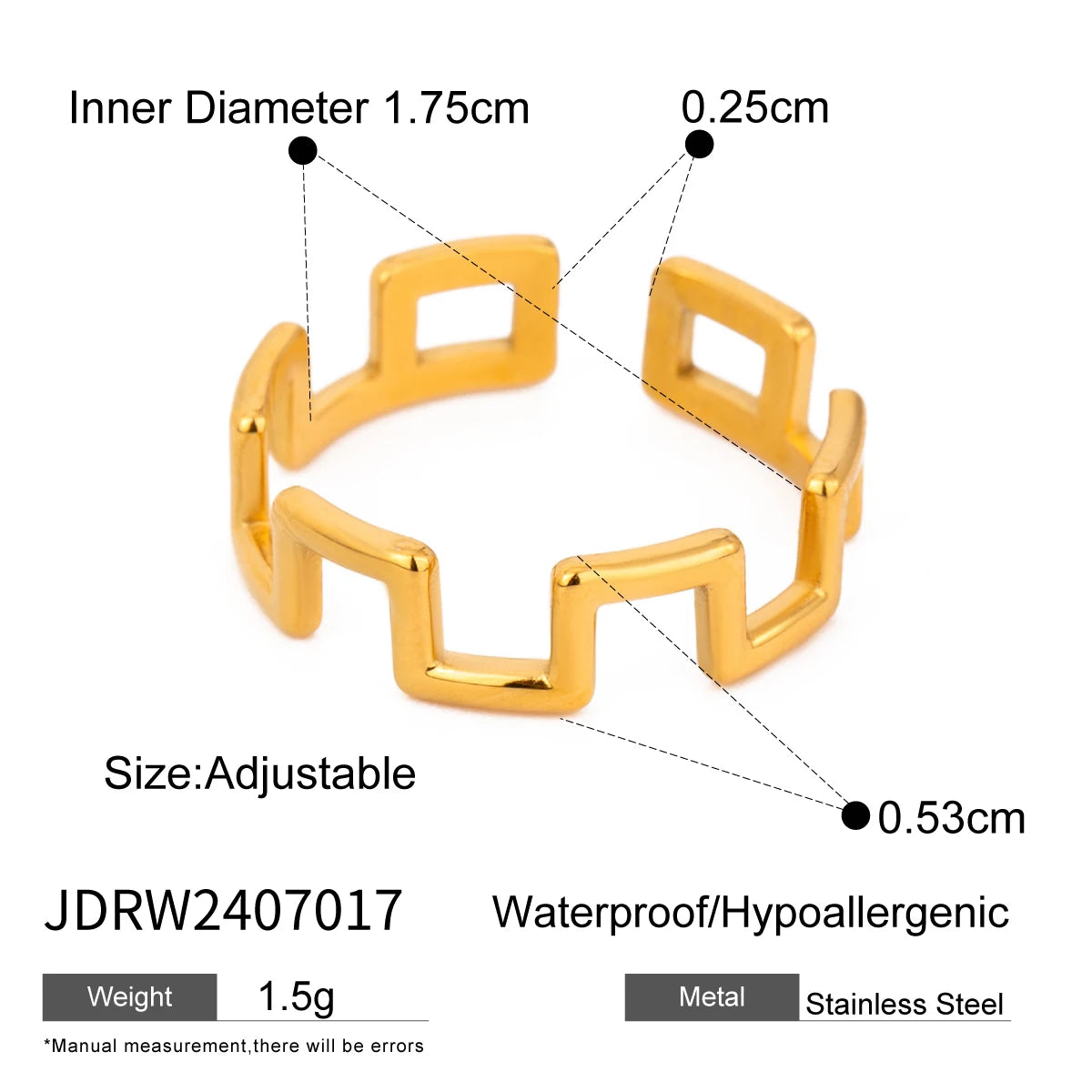 Uworld Fashion Geometric Open Ring Stacked Irregular Ring Women's Accessories Party Festival Accessories