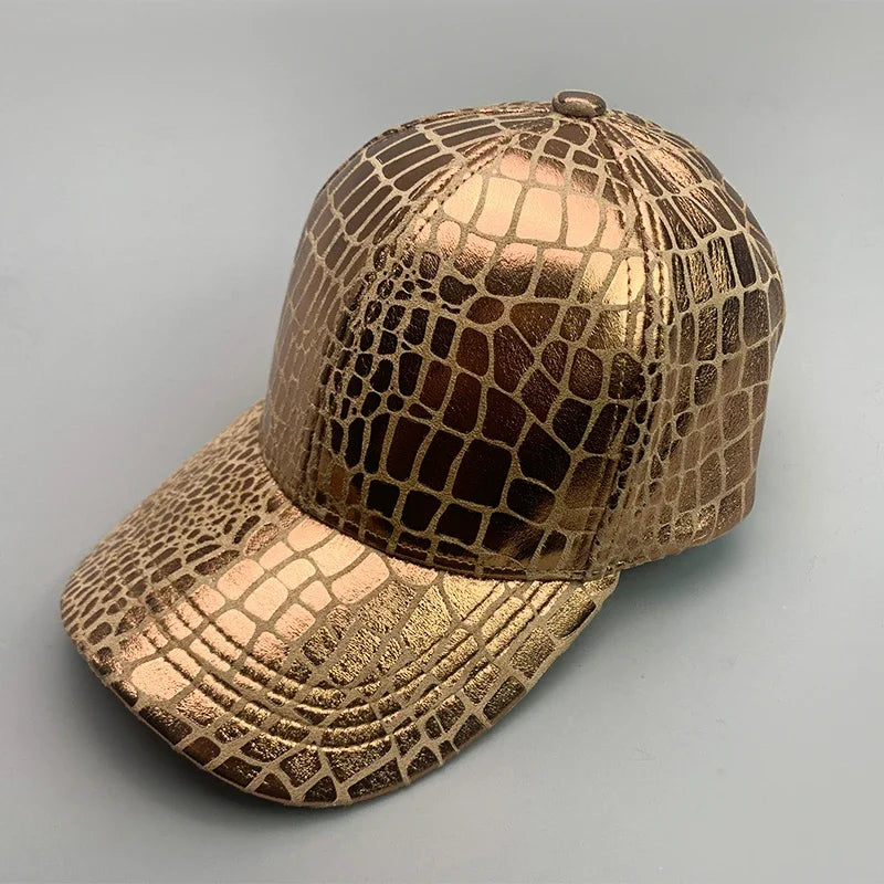 Cool Kpop Serpentine Letter Vegan leather Men Women Baseball Hats Cotton Fashion Breathable Streetwear Funny Sport Hip Hop Caps