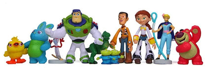 Disney 7PCS Toy Story 4 Action Figures Toys Woody Jessie Buzz Lightyear Forky Pig Bear Figura Model Doll Figurine Kids Boy Gifts