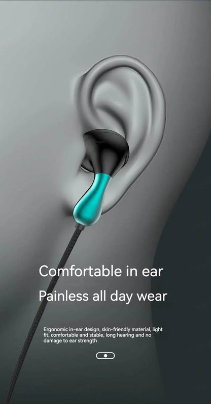 9D HIFI Heavy Bass Waterdrop Style Wired Earphones 3.5MM AUX/Type-C Digital Chip Headsets For Samsung Xiaomi Android Tablet PC