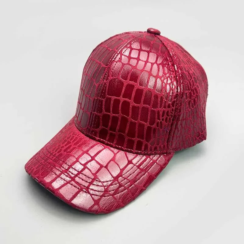 Cool Kpop Serpentine Letter Vegan leather Men Women Baseball Hats Cotton Fashion Breathable Streetwear Funny Sport Hip Hop Caps