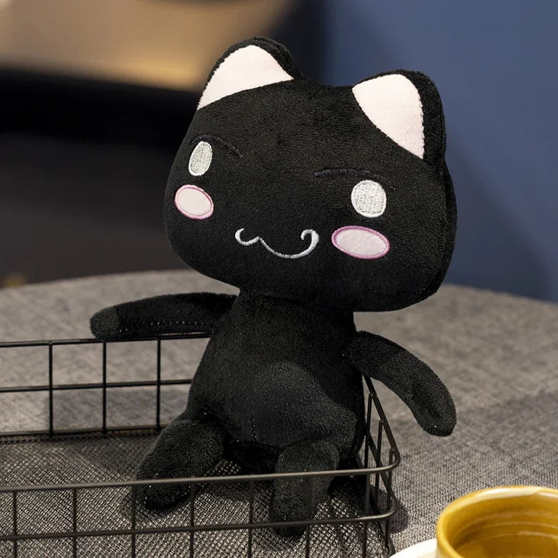New Toro Inoue Cat Plush Anime Game Doll Stuffed Kittens Plushie Cartoon Couple Black and White Cats Decor Gift Toys for Kids