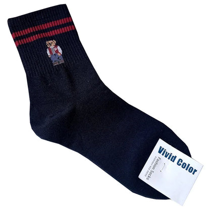 Good Quality Cartoon Elegant Lady Bear Women's  Cute Socks Cotton Harajuku Style Woman Novelty Breathable Sox Christmas Gifts